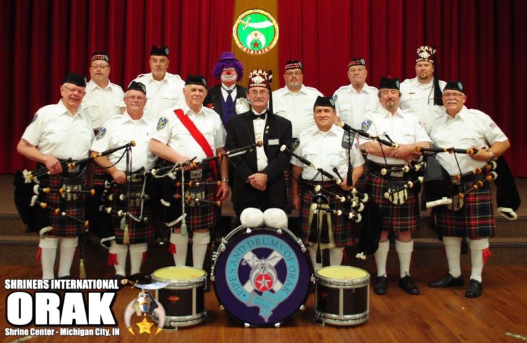 Pipes and Drums of ORAK Group Photo
